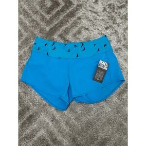 NWT Oiselle Roga Shorts Size 6 Blue 4” Inseam
